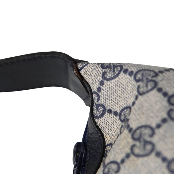 GUCCI Vintage Sherry Line Shoulder Bag Navy | GG Pattern | Interlocking G emblem - Picture 12 of 13